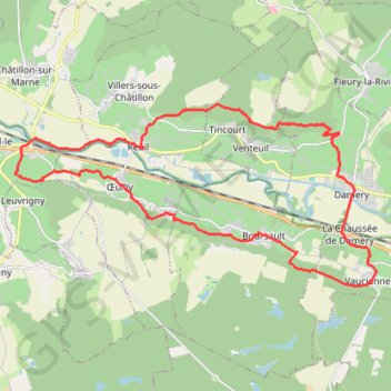 La Vallée de la Marne GPS track, route, trail