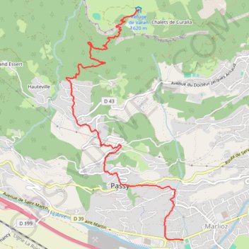 Montée Chalets de Varan GPS track, route, trail
