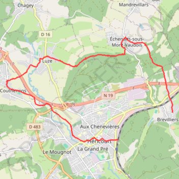 Autour d'Héricourt GPS track, route, trail