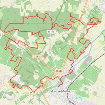 Montreuil - Bellay GPS track, route, trail