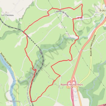 Autour des Gorges de la Loire - Le Funiculaire de Biesse - Les Chessieux GPS track, route, trail