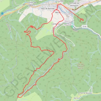 Col de Beson et retour Labastide-Rouairoux GPS track, route, trail