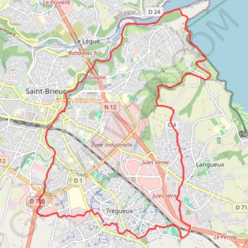 Trégueux - Gouédic - Langueux GPS track, route, trail
