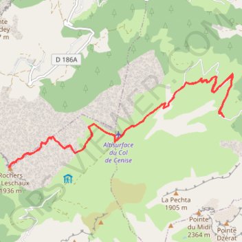 Les Rochers de Leschaux GPS track, route, trail