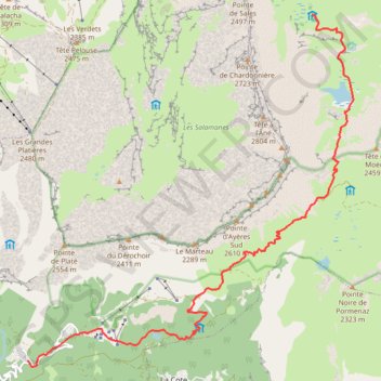 Tour de la chaine des fiz - jour 3 GPS track, route, trail