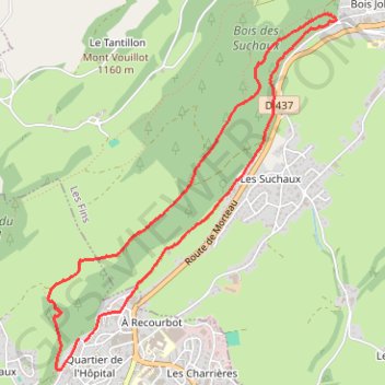 Chemin du Tacot GPS track, route, trail