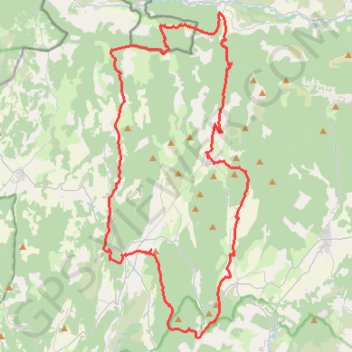 GRP Petit tour de la Montagne de Lure GPS track, route, trail