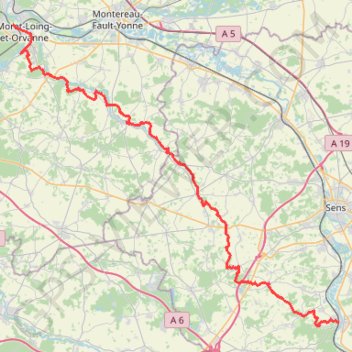 GRP de l'Orvanne GPS track, route, trail
