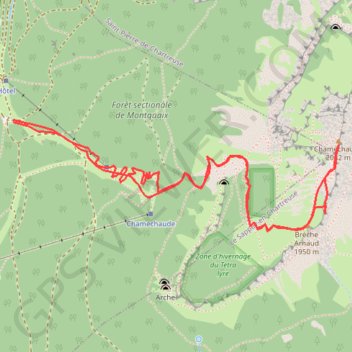 Chamechaude GPS track, route, trail