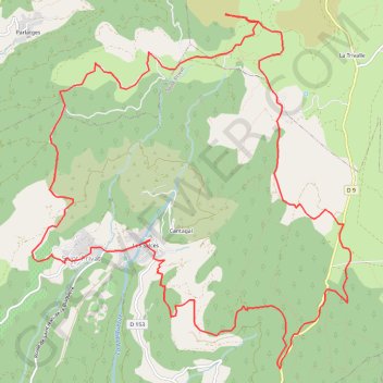 Les Salces - Courcol - Tedenat - Col du Vent GPS track, route, trail