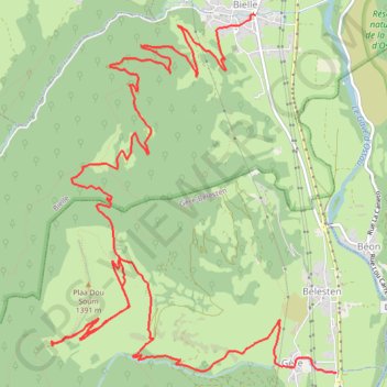 Gere Belesten - Col de la Courade - Bielle GPS track, route, trail