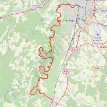 De Dijon à Nuits-St-Georges : une version VTT du sentier Batier - 6161 - UtagawaVTT.com GPS track, route, trail