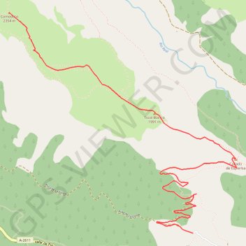 Comodoto : Depuis Espierba GPS track, route, trail