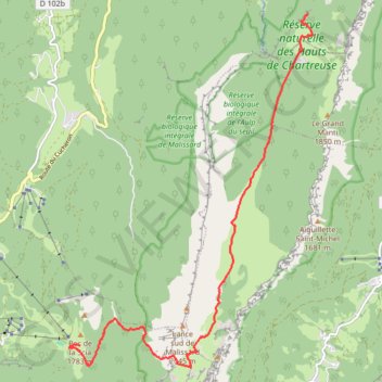 Randonnée au massif de la Chartreuse GPS track, route, trail