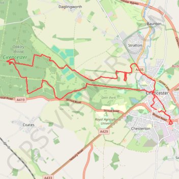 Cirencester Park Loop GPS track, route, trail