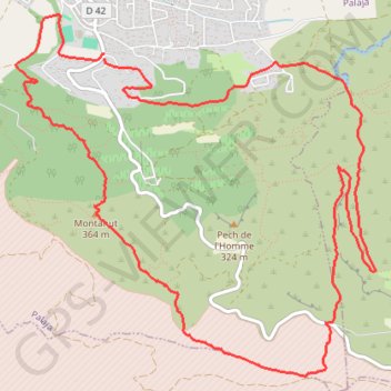 Les crêtes aux portes de Carcassonne GPS track, route, trail